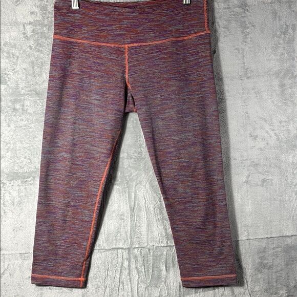 Lululemon Multicolor Wee Are From Space Dye Wunder Under Crop Leggings Size 8 - Picture 1 of 6